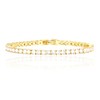 IMPRESSIVE 14K Gold Plated Classic Tennis Bracelet Cubic Zirconia Gold