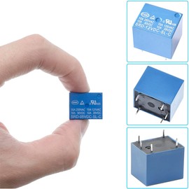 Youmile Pack of 5 Mini Power Songle Relays SPDT PCB Relay SRD-5VDC-SL-C + 5 Pieces Mini Power Songle Relay SPDT PCB Relay SRD-12VDC-SL-C with DuPont Cable for Arduino 5 Pins Mini Power Coil Relay