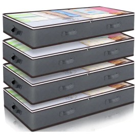 4cajas Organizador Plegable Almacenamiento Bajo La Cama Ropa