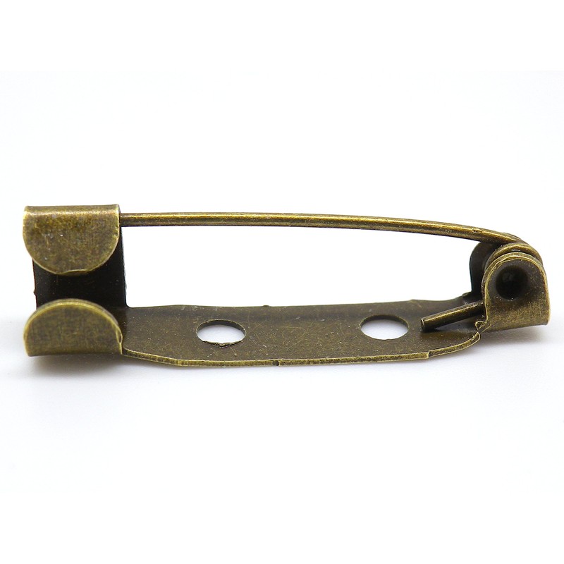 Antique Tone Brooch Pin Set of 100 15 mm ~