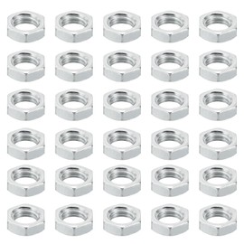PATIKIL M10 x 1.5 Steel Hex Nuts 60 Pack Metric Thread Galvanised Fittings Nuts Screw Bolts Fixing Parts for Lamps Machine Repair 5 mm Height