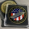 USS America CV-66 Challenge Coin USN-US NAVY INCLUDES 2X2 CASE!