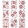 HOWAF 9 Sheets Brown Red Temporary Tattoos for Women, Waterproof