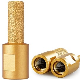 YINSHIU Diamond Mortar Raking Bit, 10mm x 25mm, M10 Thread, Gold, for Angle Grinder,Concrete Drill Bit，Dremel Grout Removal Bit
