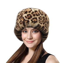 Lifup Women Winter Faux Fur Russian Cossack Style Hat Warm Outdoor Cap Leopard 3