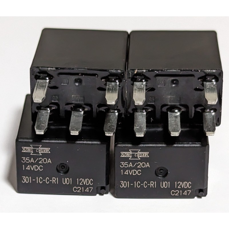 4pcs Song Chuan Relay 301-1C-C-R1 U01 12VDC 35 Amp