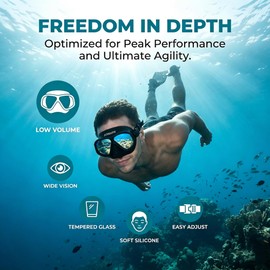 JUNHAIINS Low Volume Frameless Freediving Mask for Adults, Anti Fog Silicone, Scratch‑Resistant Tempered Glass, Professional for Underwater Hunting & Freediving (M1388-Pink 4pcs Set)