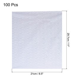 MECCANIXITY 100 Pack Toner Reactive Foil,Deco Foil Transfer Sheets 8.5"x11" A4 Hot Foil Paper for Laser Printer Scrapbooking Heat Transfer DIY Craft,Silver Crystal Dots