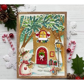 Snowman Trees Frame Metal Die Cuts,Snowman Trees Cutting Dies Cut Stencils for DIY Scrapbooking Cards Decorative Embossing Paper Dies for Scrapbooking Card Making