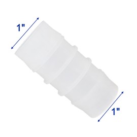 Plastic Hose Barb Fitting, 1" x 1" Pipe Connectors，Barbed Splicer Mender Joint Adapter Union Fitting, 6 Pcs