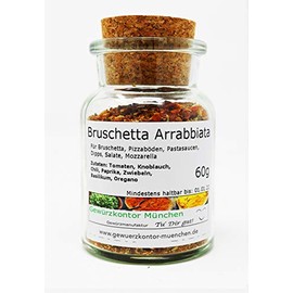 Bruschetta Arrabbiata Spice 60 g in Glass Spice Kontor Munich