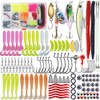 RoseFlower 114 PCS Fishing Lure Set, Includes Hard and Soft