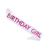Shimmer Anna Shine “Birthday Girl” Sash – White Satin with