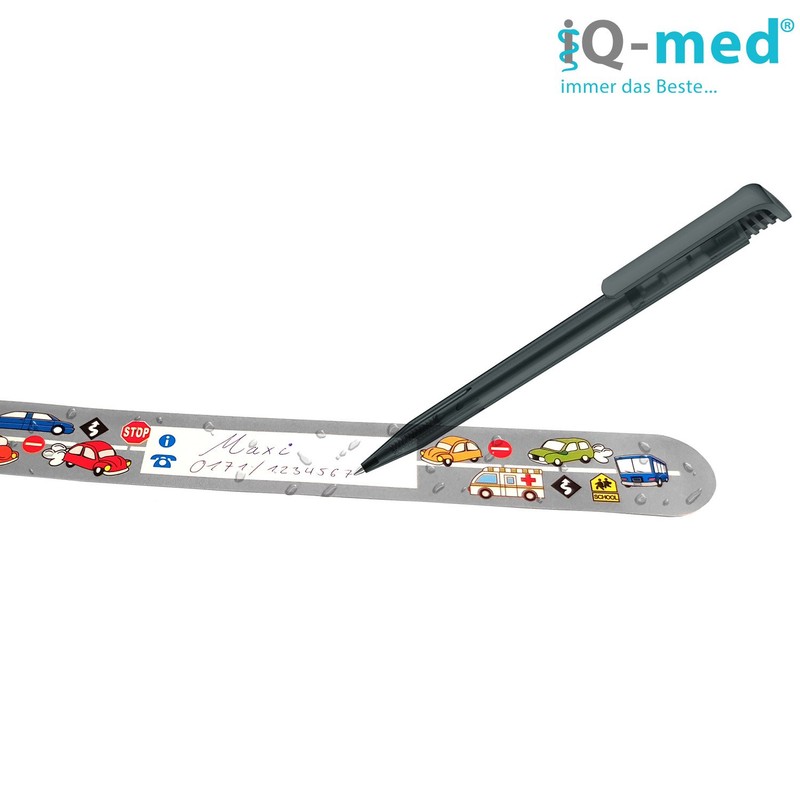 iQ-med Emergency Wristbands for Children, Set of 6, Waterproof, Writeable