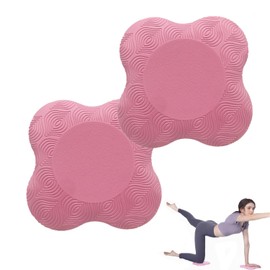 XINYUICEAN Paquetes Rodilleras de Yoga, 2 Almohadilla de Espuma Antideslizante para Yoga, Almohadillas Suaves de Yoga para Mujeres y Hombres, Para Rodillas, Codos, Muñecas, Manos, Yoga, Pilates(Rosa)
