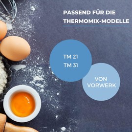 Lichtblau Messbecher Dosierkappe 2866 für Thermomix I 100 ml Dosierbecher und Verschlusskappe für Deckelöffnung Thermomix TM21 & TM31 I Ersatzteil für Vorwerk Küchenmaschine I Thermomix Zubehör