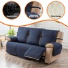 Genina Waterproof Couch Cover for Reclining Couch 3 Seater Non-Slip,
