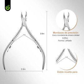 Set De Corta Cutícula Alicate+empujador Para Uñas Cherimoya