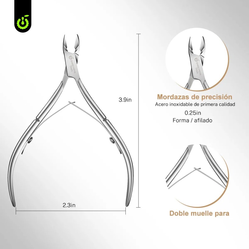 Set De Corta Cutícula Alicate+empujador Para Uñas Cherimoya
