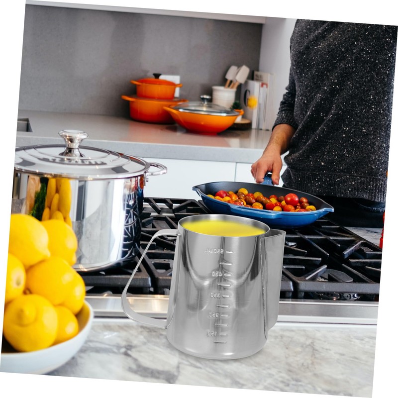 Gatuida Filtered Oil Pot Stainless Steel Strainer Steel Strainer Easy