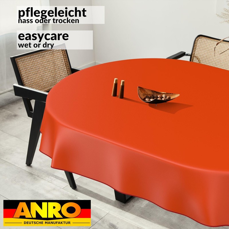 ANRO Oilcloth Tablecloth, Washable, Oilcloth, Garden Tablecloth, Outdoor, Indoor, Oval,