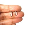 925-5x10mm Rose Quartz Stud Earrings (MRQST1404171), Sterling Silver, Quartz