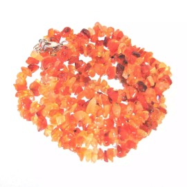 American Vintage NEW Amber Stone Beaded 35" NECKLACE Single or Double Strand Endless Beads NIP