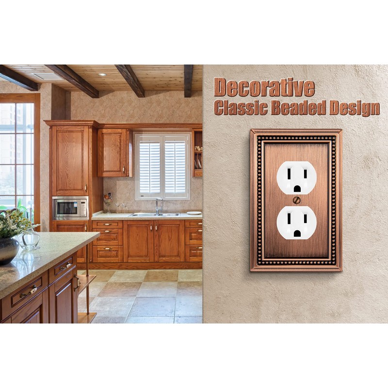 Henne Bery Sunken Pearls Decorative Wall Plate Switch Plate Outlet