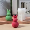3D Bunny Candle Molds Silicone Easter Silicone Candle Molds Rabbit