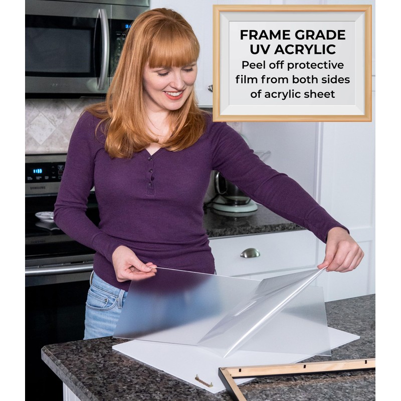Poster Palooza 12x4 or 4x12 Frame White Solid Pine Wood