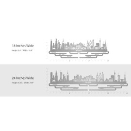 Allied Medal Hangers - World Marathon Majors Sydney (Cityscape) (24" Wide with 8 Hang Bars) - Medal Hanger Holder Display Rack