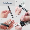 PZOZ (10 pcs) Reusable Cable Ties, Elastic Silicone Cord Organizer
