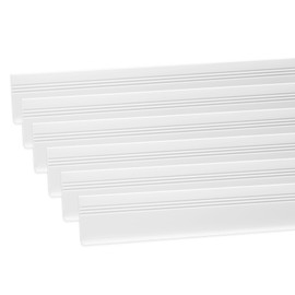 Duzzy 20 Feet Baseboard Trim, Hard Vinyl Baseboard Molding Trim, Skirting Base Cover for Floor (White)