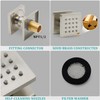 HOMEDEC Brushed Nickel Square Brass Shower Body Sprayer Wall Jet,