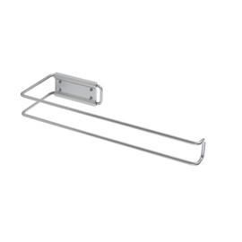 Metaltex Kitchen Paper Holder + EasyFix System, Polytherm Metallic Silver, 30 x 10 x 3 cm
