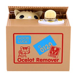 Greensen Electric Money Box Cat Money Box Portable Stealing Coin Cat Box Kids Piggy Bank Creative Money Box Coin Piggy Bank Automatic Cash Box Yellow Cats Money Box