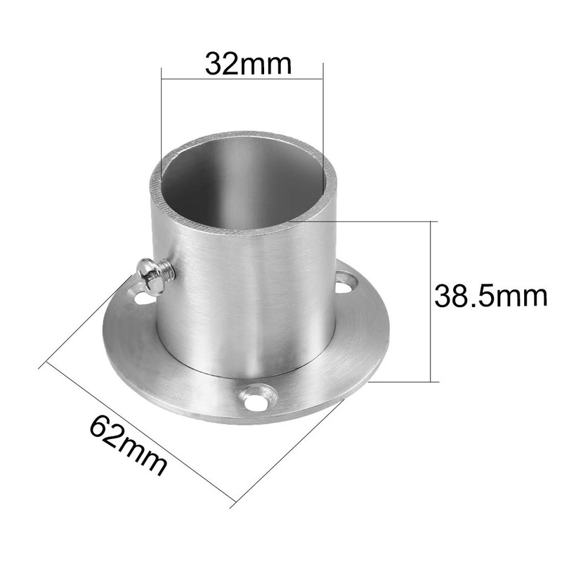 sourcing map Wardrobe Pipe Bracket 32 mm Wall Bracket Hanging