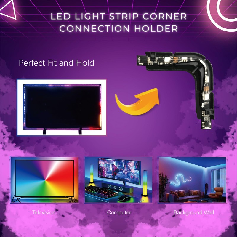 BOXPUT LED Light Strip Corner Connection Bracket, Replace LED Light