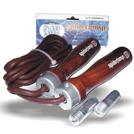 BAY® Spider Jump Classic Deluxe Leather Skipping Rope with Ball Bearings
