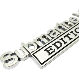 2pcs Metal Submarine Vet Edition Side Emblem Badge Sticker Decal Replacement for All Pickup Truck Car Truck Motorcycle (Silver Black)