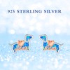 Dachshund Earrings for Women 925 Sterling Silver Opal Dachshund Puppy