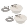 sourcing map 2Pcs Tub Stoppers, Rubber Bathtub Stoppers 1-1/2" Kitchen
