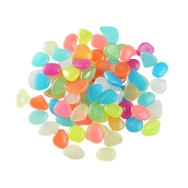 Pack Of 200 Colorful Stones, Fish Tank Stones, Glow In The Dark Stones, Garden Gravel, Fish Pebbles, Outdoor Decorative Rocks