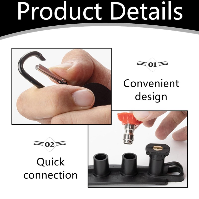3Pcs Pressure Washer Nozzle Holder Holds 7 Nozzle Compact Nozzle