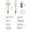 Zibtes Plasma Ionic High-Speed Hair Dryer 110 kRPM Motor,White. High-Density