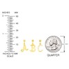 Solid 14k Yellow Gold Mini Uppercase Initial Script Letter Charm