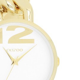 Oozoo - Timepieces Women's Watch | Women's Watch | Modern Watch for Women - Elegant Analogue Women's Watch, Gold White, Strap.