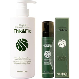 Thik&Fix Hair Growth Spray and Thickening & Hair Loss Shampoo, Hair Thickening Spray and Thickening Hair Growth Shampoo for Women, Hair Loss Spray & Shampoo for Thicker & Fuller Hair