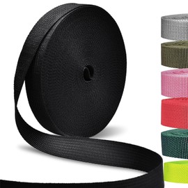 1 Inch Polypropylene Webbing Poly Strapping for Climbing Outdoors DIY Gear Repair, Pet Collars, Crafts – 10 Yard