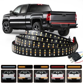 48 Inch Truck Tailgate Light Bar, 432PCS LED Brake Light Strip Waterproof Turn Signal Strobe DRL Lights LED Tailgate Light Strip for Truck Pickup Accessories
